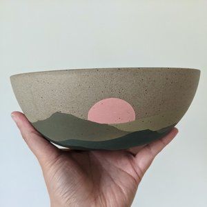 CALLAHAN CERAMICS Limited Edition Labyrinth Scapes Series Medium Bowl B
